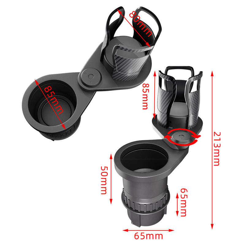AutoCamp IA-2204 Car Dining Plate - Multifunctio<i></i>nal ABS Car Tray Cup Holder